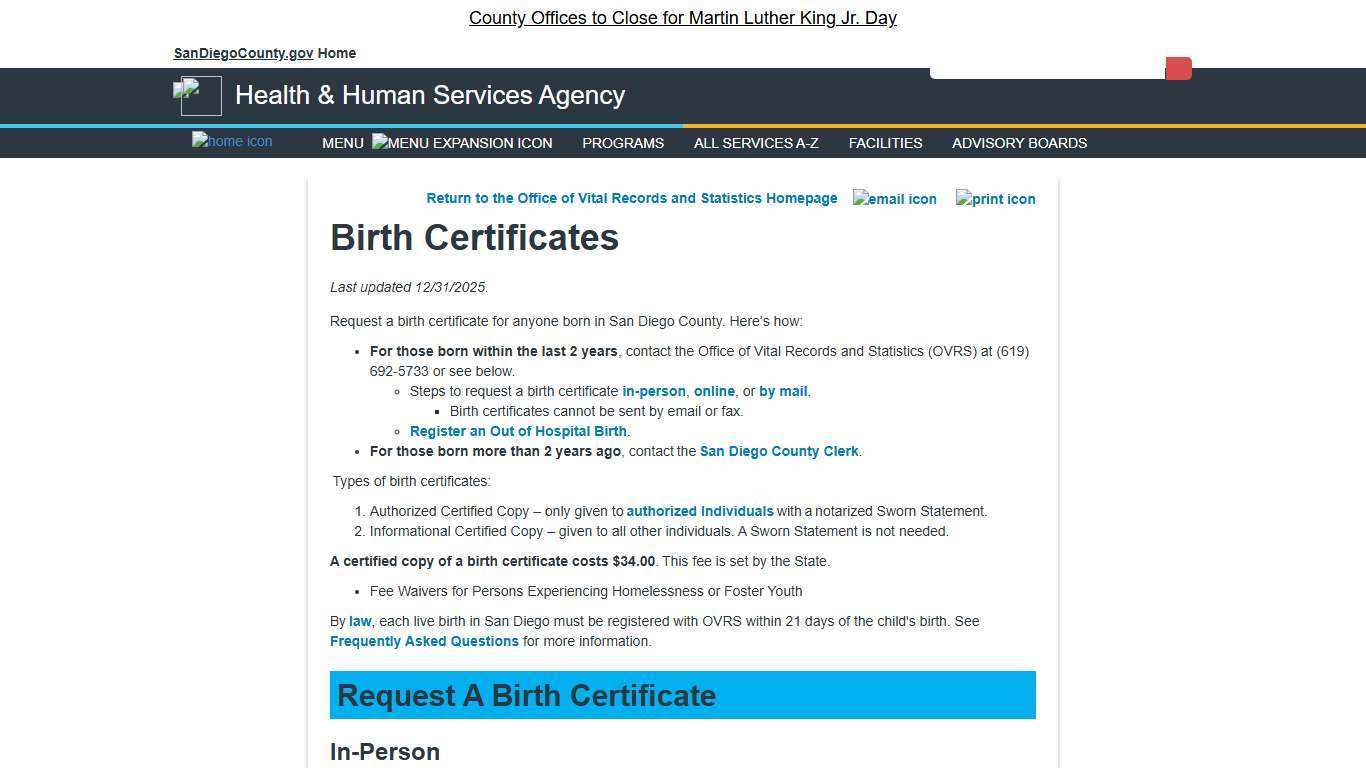 Birth Certificates
