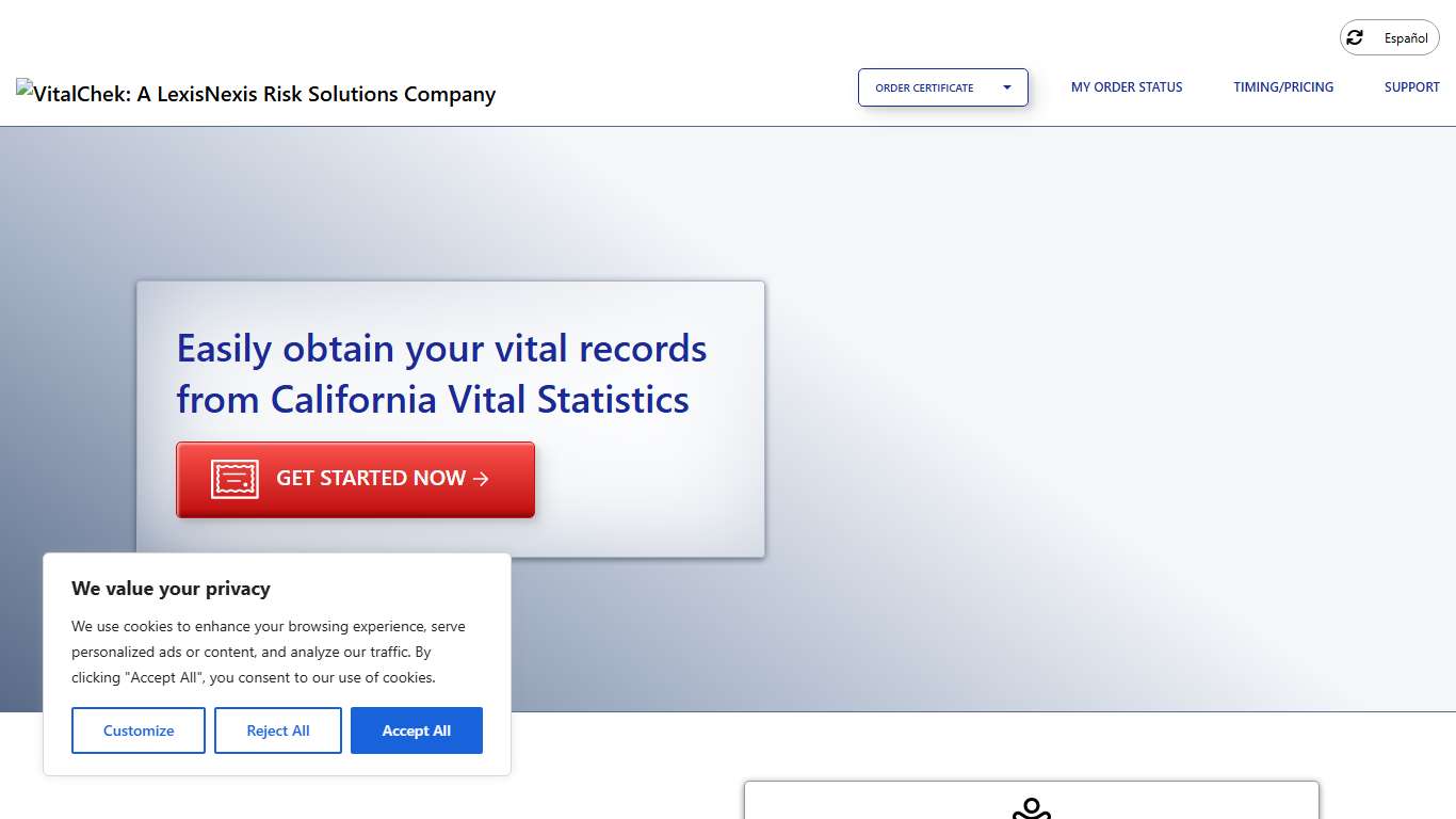 California Vital Statistics (CA) | Order Certificates - VitalChek